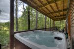 The Great Escape - Hot tub lower deck with view